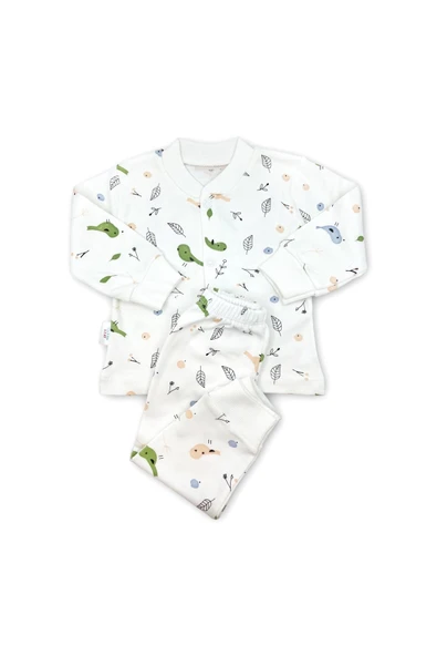 Sema Bebe Bebek Pijama Takımı Beyaz ürün görseli 1