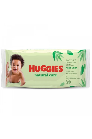 Huggies Islak Havlu (Dogal Bakım) Yeni 56 Yaprak - Tekli Paket ürün görseli 1