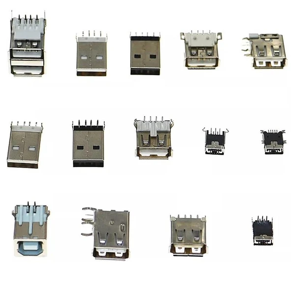 82 Adet Usb Soket Seti Pcb Tip 14 Çeşit Şeffaf Çantada - Resim 5