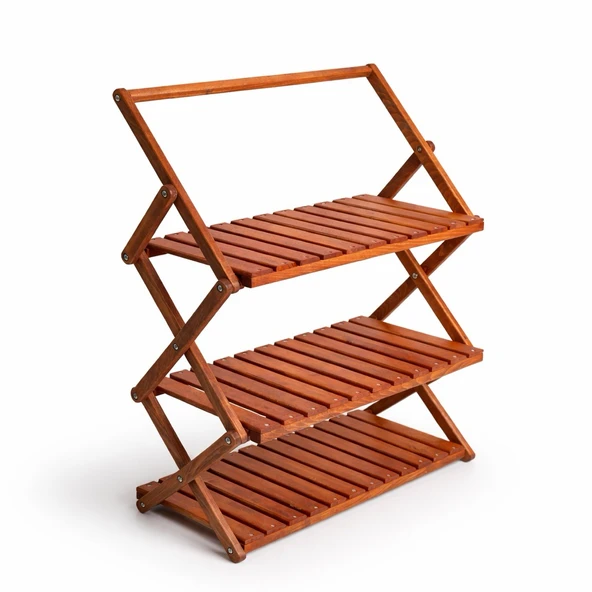 Northopia Stack Katlanır Çok Amaçlı Ahşap Kamp Rafı - Handmade - Resim 2