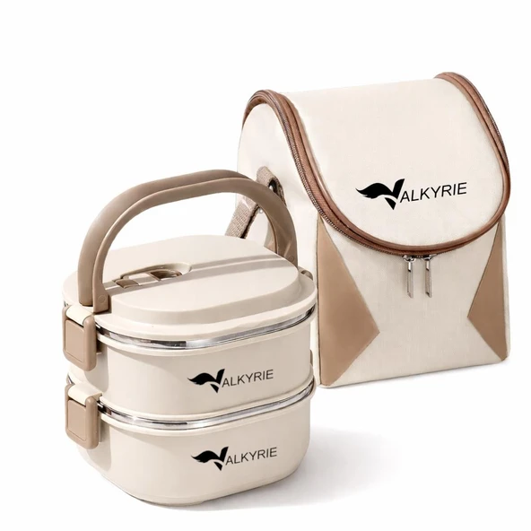 Valkyrie 2 Katlı Yemek Kabı 1400 ml – Termal Çantalı Lunch Box, 304 Paslanmaz Çelik, BPA İçermez ürün görseli 1