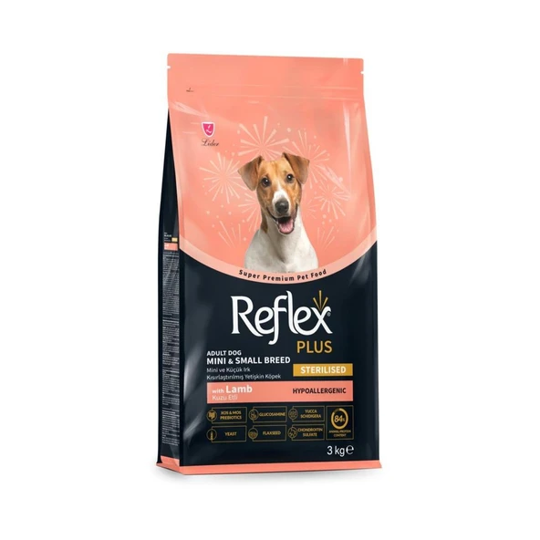 Reflex Plus Kuzu Etli Mini ve Küçük Irk Kısırlaştırılmış Köpek Maması 3kg ürün görseli 1