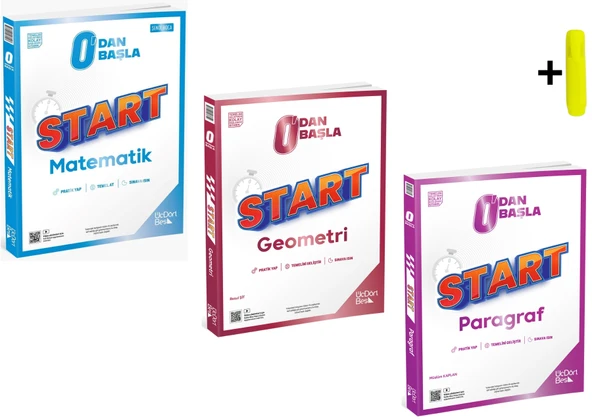 ÜçDörtBeş Yayınları START Matematik Geometri Ve Paragraf 0'dan Başla ürün görseli 1
