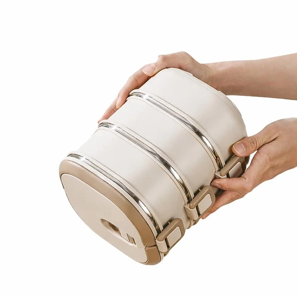 PTTAVM: Valkyrie 3 Katlı Yemek Kabı 2100 ml – Termal Çantalı Lunch