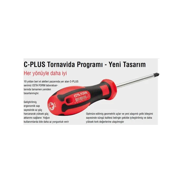 C-PLUS LOKMA UÇLU TORNAVİDA - 12 X 125 MM - Resim 2