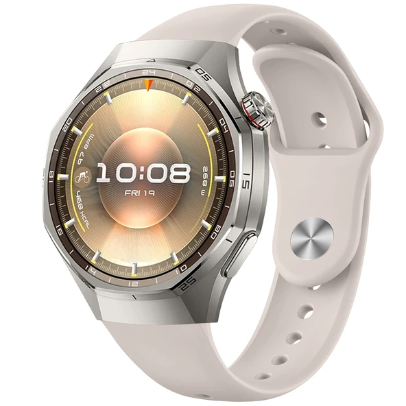 Huawei Watch GT6 Pro İle Uyumlu Klasik PureLux Soft Silikon Kordon  Starlight ürün görseli 1