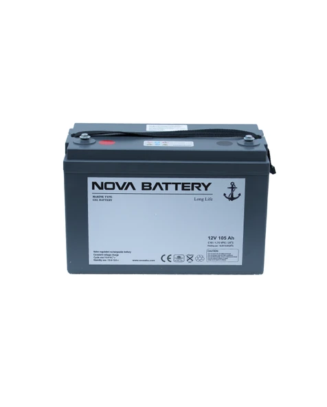 NOVA 12V 105AH MARİN JEL AKÜ (YENİ ÜRETİM) ürün görseli 1