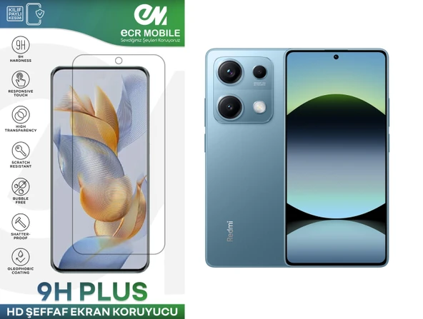 Redmi Note 14S ile Uyumlu Ekran Koruyucu 9H Esnek Nano Cam Şeffaf ürün görseli 1