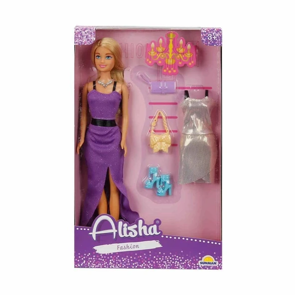 3393 SUN-RST-SIS Minik Alisha Yedek Kıyafetli Bebek Set 29 cm - Sunman ürün görseli 1