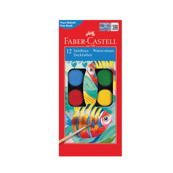 Faber- Castell 12Li Büyük Boy Sulu Boya ürün görseli 1