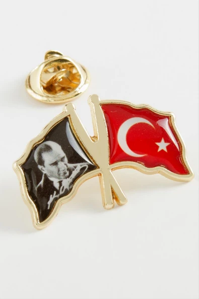 Atatürk Ay Yıldız Yaka Rozet ürün görseli 1