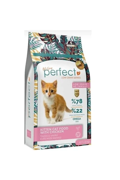 PERFECT Az Tahıllı Yavru Kedi Maması 1.5 Kg ürün görseli 1