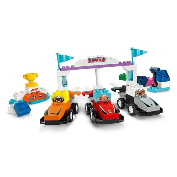 10445 Lego Duplo F1 Takımı Yarış Arabaları ve Sürücüleri 70  parça +2aş ürün görseli 1