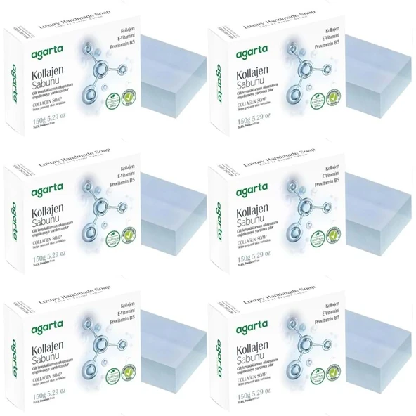Agarta El Yapımı Doğal Sabun 150GR Kollajen (6 Lı Set) ürün görseli 1