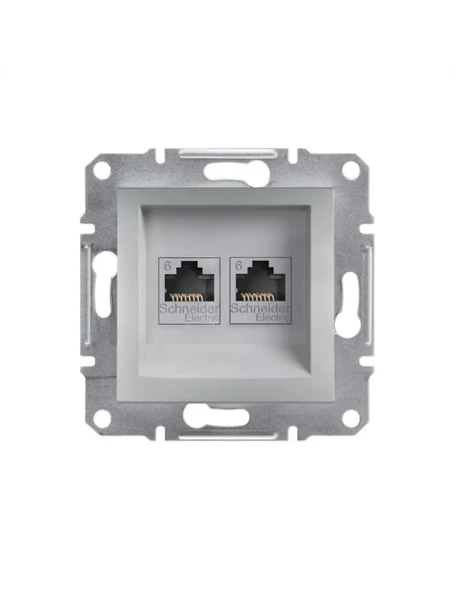 Schneider Asfora Plus Alüminyum Tekli RJ45 Boş Data Prizi Çerçevesiz - EPH4300161-02 ürün görseli 1