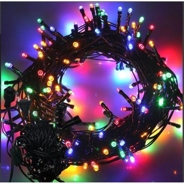 10 M 100 Led Boncuk Lamba RGB Işık Siyah Kablo MZ-18-10 ürün görseli 1