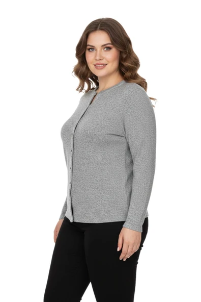 Kadın Yumoş Düğmeli Modelli Bluz BGL-ST05136 - Resim 4