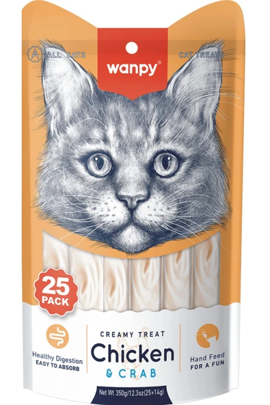 kedi ödül tavuklu ve yengeçli sıvı kedi ödül maması 14 gram x 25 Adet ürün görseli 1
