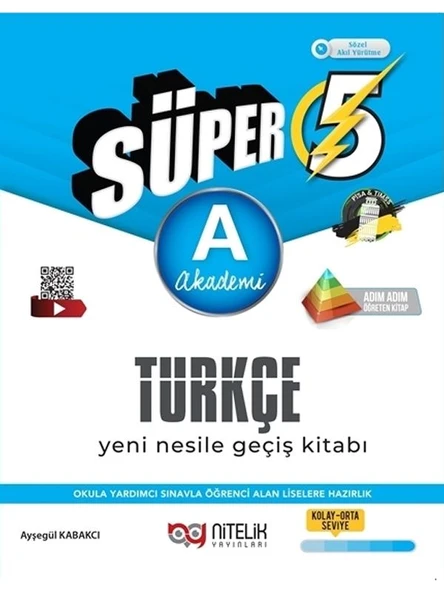 NİTELİK 5.SINIF (A) SÜPER TÜRKÇE YENİ NESİLE GEÇİŞ KİTABI *YENİ* ürün görseli 1