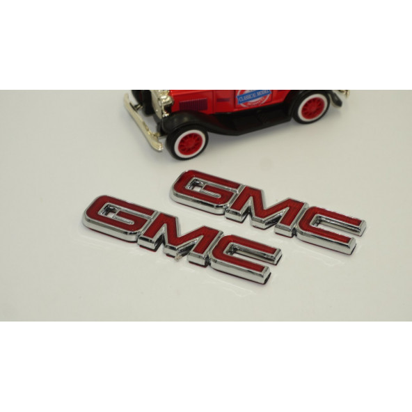 GMC 3M 3D Krom ABS Çamurluk Yanı Logo Arma Seti - Resim 3