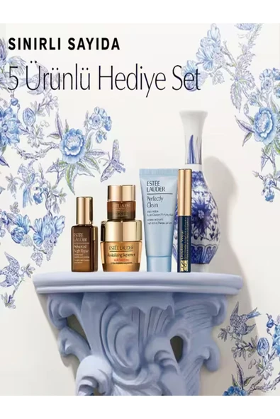 cilt bakım seti 5 li serum, göz kremi ,temizleme köpüğü,mascara,nemlendirici ürün görseli 1