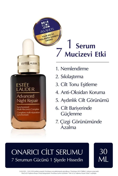 Yaşlanma Karşıtı Cilt Serumu - Advanced Night Repair Onarıcı Gece Serumu - 30 ml ürün görseli 1