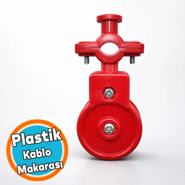 Plastik Kablo Makarası Kırmızı Kablo Taşıyıcı Kablo Dolaşma Önleyici Seyyar Taşıma 360 Derece Döner ürün görseli 1