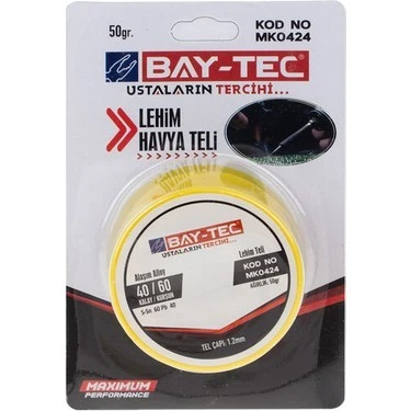 Bay-Tec Lehim Teli 50gr 1.2Mm MK0424 ürün görseli 1