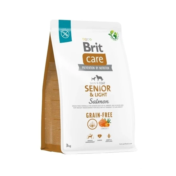 Brit Care Senior & Light Skin & Coat Somonlu Tahılsız Yaşlı Köpek Maması 3 Kg ürün görseli 1