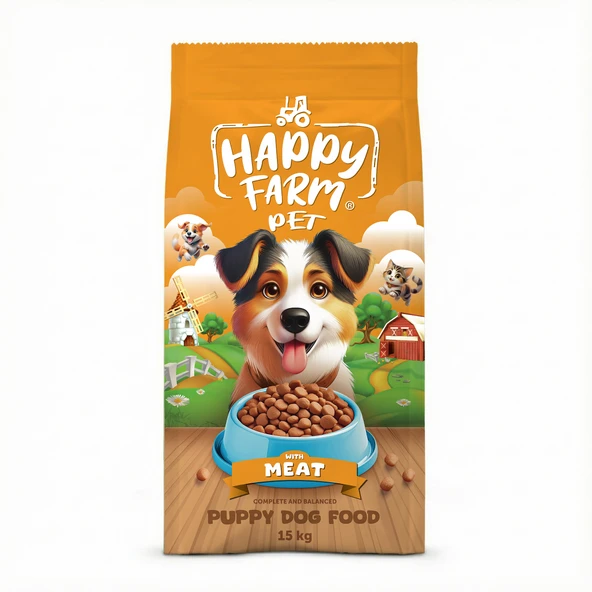 Happy Farm Yavru Köpek Maması Puppy Kuzu Etli 15 KG ürün görseli 1