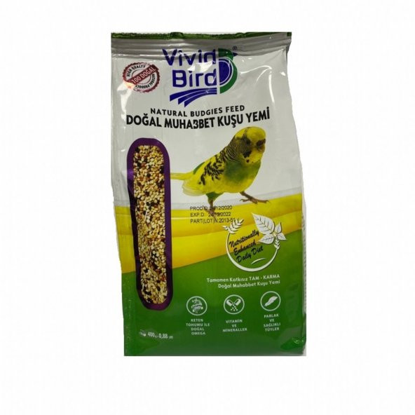 Vivid Bird Doğal Muhabbet Kuşu Yemi 400 Gr ürün görseli 1