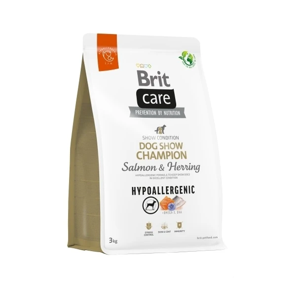 Brit Care Hipoalerjenik Dog Show Champion Somonlu Ringa Balıklı Yetişkin Köpek Maması 3 Kg ürün görseli 1