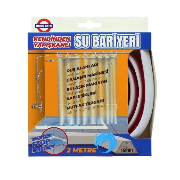 Su Kesici Bariyer Kendinden Yapışkanlı Duş, Kapı Eşiği, Mutfak Tezgahı 2Mt ürün görseli 1