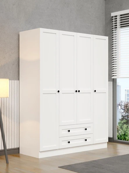 Kuzeylife Viena Gardırop 4 Kapaklı 183 cm ürün görseli 1