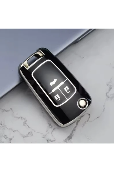 YıldızTuning Chevrolet Cruze Siyah Silver Anahtar Kılıfı ürün görseli 1