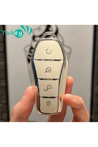 YıldızTuning BYD Seal U DM-i Beyaz-Silver Anahtar Kılıfı ürün görseli 1