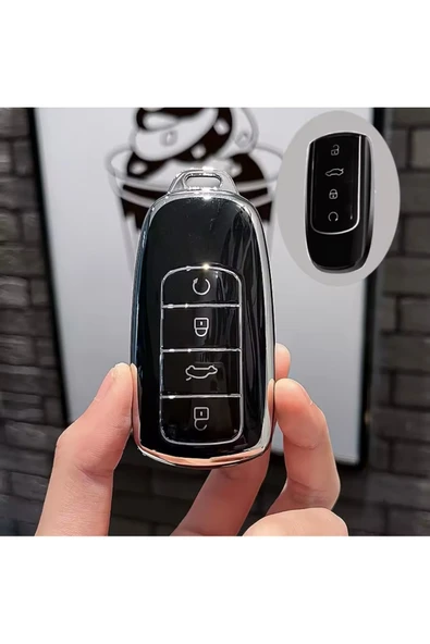 YıldızTuning Jaecco 7 Revive Evolve Siyah-Silver Anahtar Kılıfı ürün görseli 1