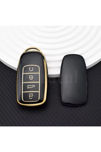 YıldızTuning Chery Omoda 5/Pro 8 Pro/Max 7 Pro Avangarde Siyah-Gold Anahtar Kılıfı ürün görseli 1