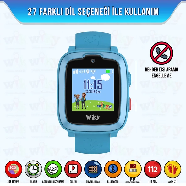 Wiky Watch 4 Plus Mavi Akıllı Çocuk Saati - Resim 2
