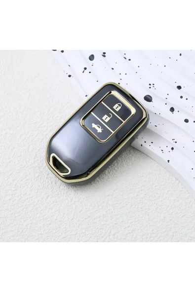 YıldızTuning Honda Civic FC5 FK7 HRV CRV City Keyless Siyah-Gold Anahtar Kılıfı ürün görseli 1