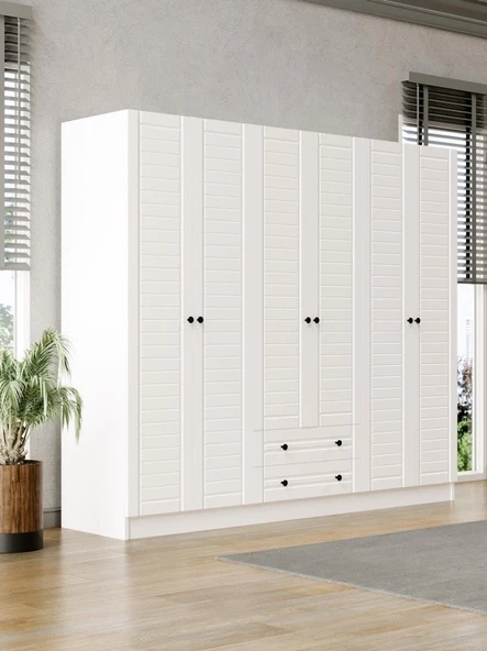 Kuzeylife Elegante 6 Kapılı Gardırop 183 Cm ürün görseli 1