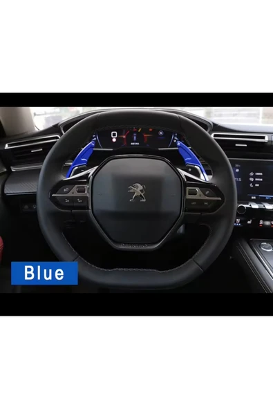 YıldızTuning Peugeot 508 F1 Direksiyon Mavi Kulakçık Aksesuar 2019-2024 ürün görseli 1