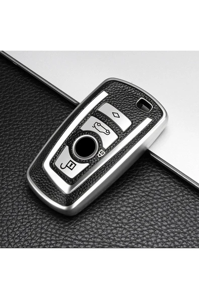 YıldızTuning Bmw 7 Serisi F01 Anahtar Kılıfı Lüx Gümüş Renk ürün görseli 1