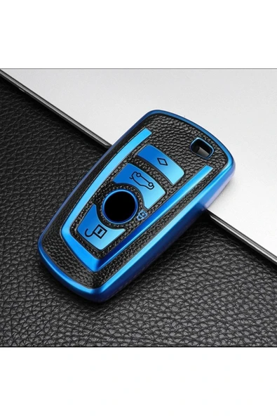 YıldızTuning Bmw X5 F15 Anahtar Kılıfı Lüx Mavi Renk ürün görseli 1