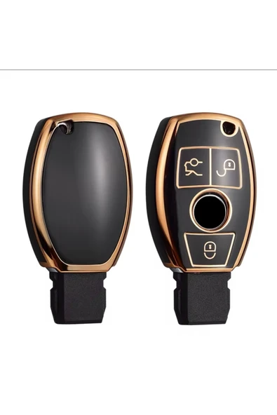 YıldızTuning Mercedes GLA Siyah-Gold Anahtar Kılıfı ürün görseli 1