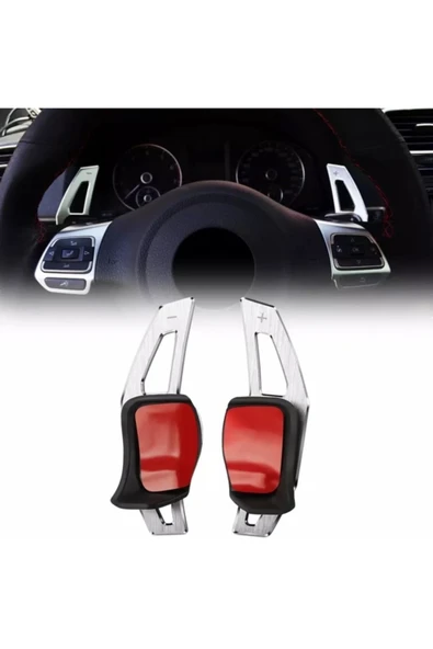 YıldızTuning Passat B7 F1 Uyumlu Paddle Shifter Kulakçık Gümüş ürün görseli 1