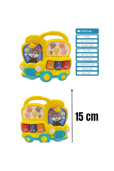Seher Oyuncak Pilli Müzikli Tavşan Otobüsü (ITEM KOD : 855-63D) ürün görseli 1