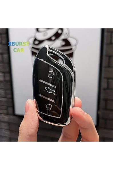 YıldızTuning MG HS Anahtar Koruma Kılıfı Siyah Gümüş ürün görseli 1