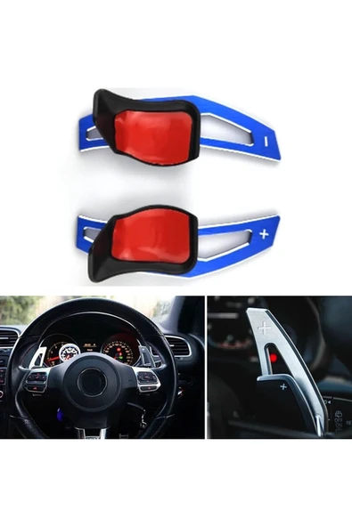 YıldızTuning VW Sharan Mavi F1 Paddle Shifter Direksiyon Kulakçık 2012-2016 ürün görseli 1