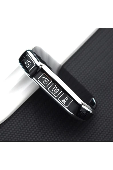YıldızTuning Kia X Ceed Sustasız Keyless Smart Anahtar Kılıfı Siyah Renk ürün görseli 1